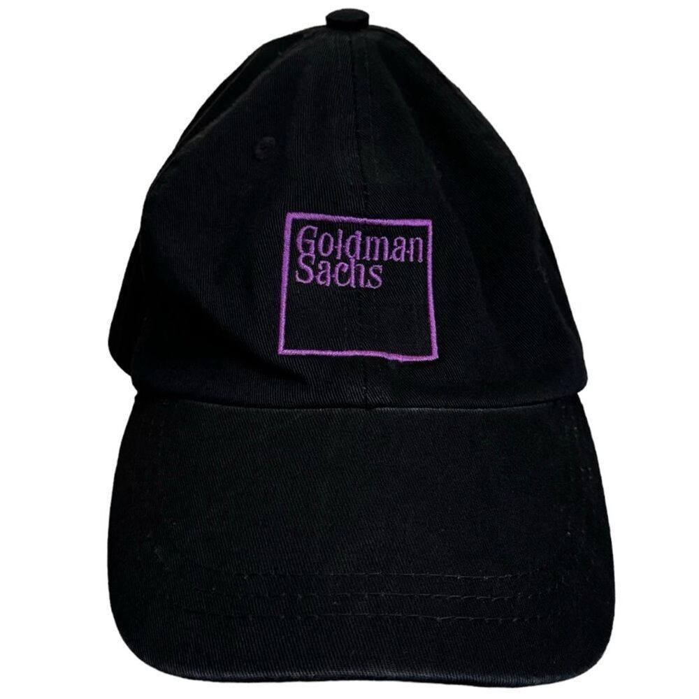 Goldman Sachs VINTAGE Ouray Sportswear Retro Black Purple Embroidered Hat Cap.